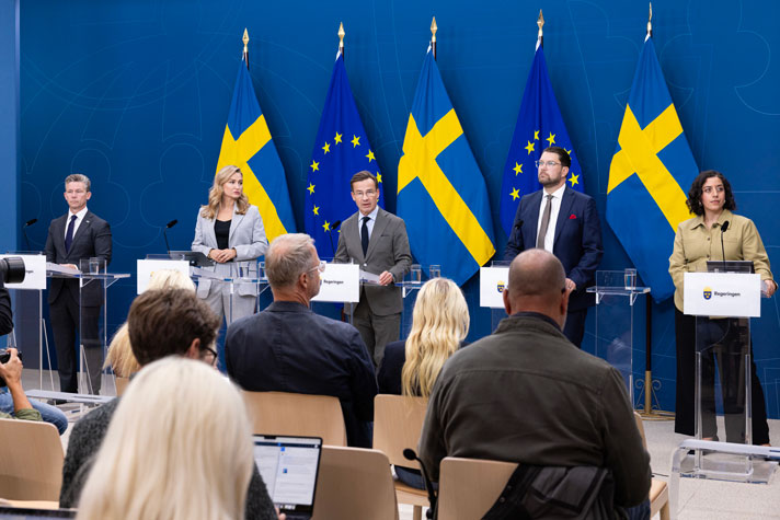 The Swedish government has presented a